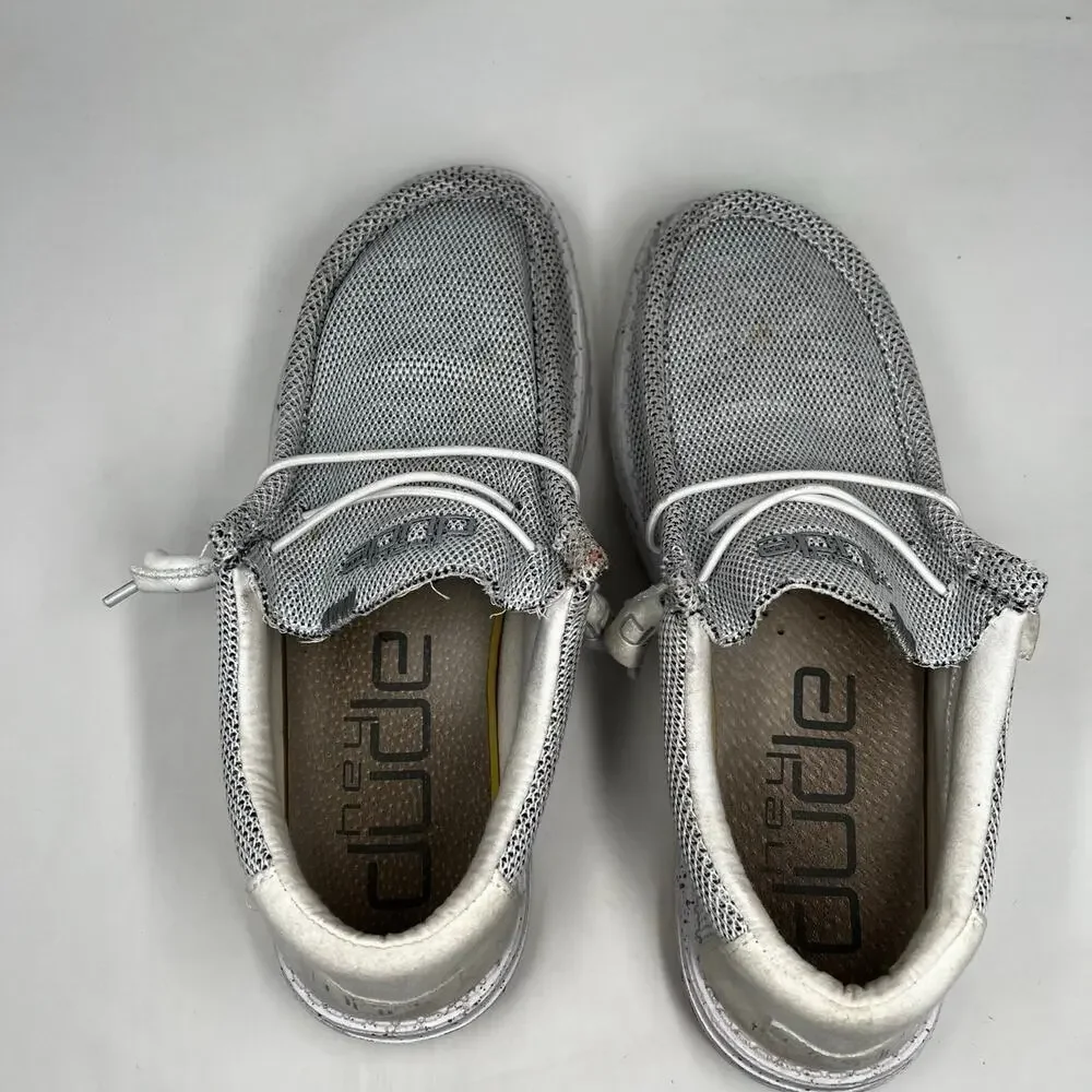 Hey Dude Wally Sox Stone White Slip On Shoes Mens Size 8
